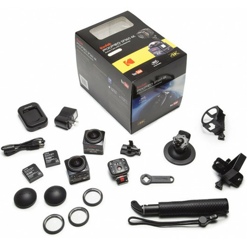 Kodak - KODAK Pixpro SP360 4K Action Cam Noir - Pack Dual Pro - Caméra numérique 360° - Vidéo 4K - Accessoires inclus- RECONDITIONNE - Noir Kodak - Seconde Vie Hifi