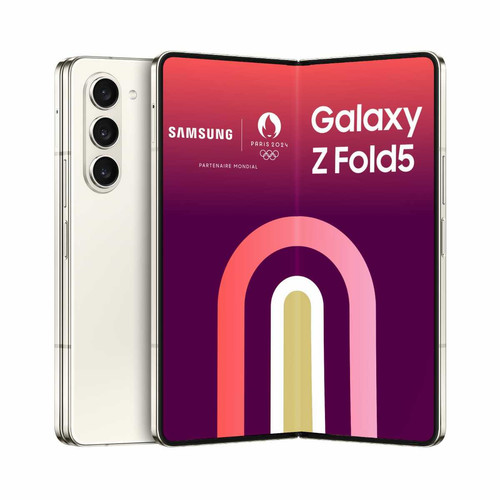 Samsung - Galaxy Z Fold5 - 12/512 Go - 5G - Crème Samsung - La fête des mères Smarpthone, Tablette tactile