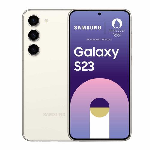 Samsung - Galaxy S23 avec Galaxy AI - 8/128 Go - Crème Samsung - Samsung reconditionné