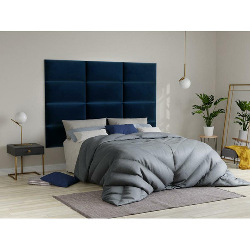 Têtes de lit Pascal Morabito Panneaux muraux tête de lit - 180 cm - Velours - Bleu - BONTE de Pascal Morabito