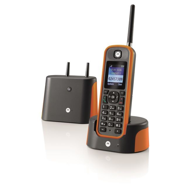 Motorola - Téléphone fixe sans fil sans répondeur - O201 - Solo Orange Motorola - Bonnes affaires Motorola