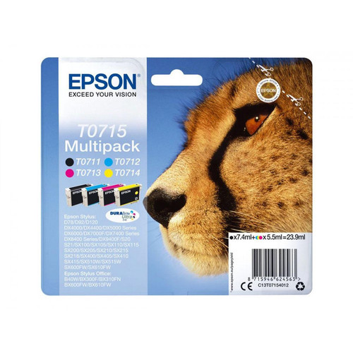 Epson - T0715 Multipack - noir, jaune, cyan, magenta Epson  - Cartouche d'encre