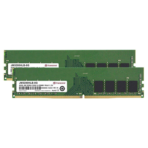 Transcend - JetRAM - 2 x 8 Go - DDR4 DIMM 288 broches - 3200 MHz - CL22 Transcend  - Memoire pc reconditionnée