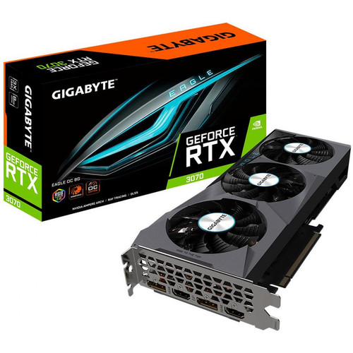 Gigabyte - GeForce RTX 3070 EAGLE OC 8Go (rev. 2.0) LHR Gigabyte - Matchez avec nos offres !