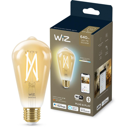 Wiz - Ampoule connectée E27 - Edison vintage - Blanc variable Wiz - Eclairage connecté Non