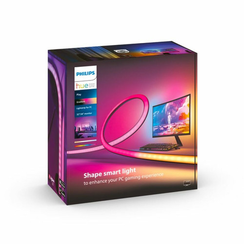 Moniteur PC Pack Gaming immersif - Moniteur Gigabyte 32" (LED M32U) + Pack Lightstrip PC Philips Hue 32/34" (prise connectée Hue inclus)