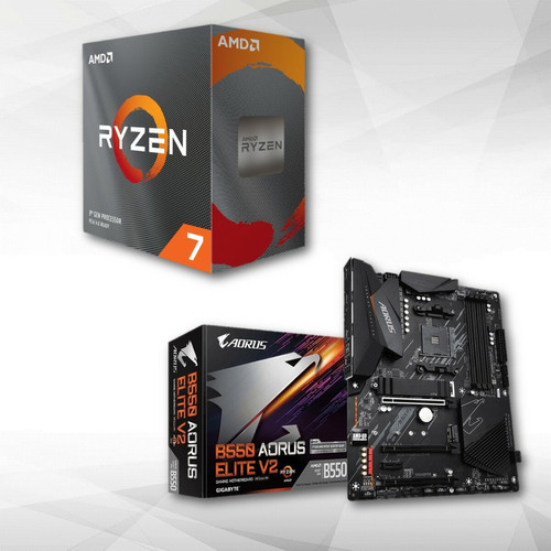 Amd - Ryzen 7 5700G - 3,8/4,6 GHz + B550 AORUS Elite V2 Amd - Kits évolution AMD Kit d'évolution