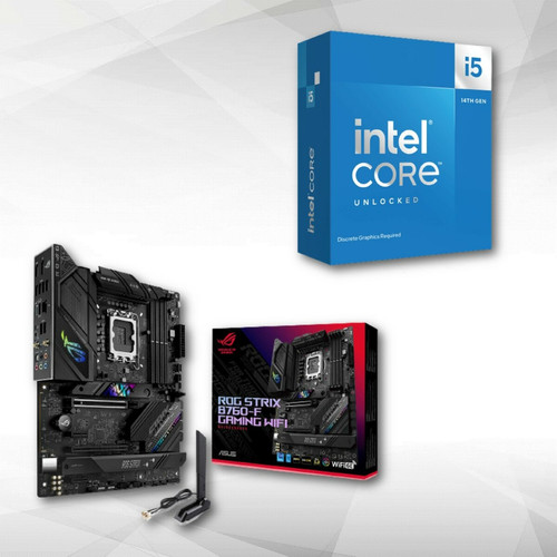 Asus - Intel Core i5-14600KF (3.5 GHz / 5.3 GHz) + ROG STRIX B760-F GAMING WIFI Asus - French Days Asus