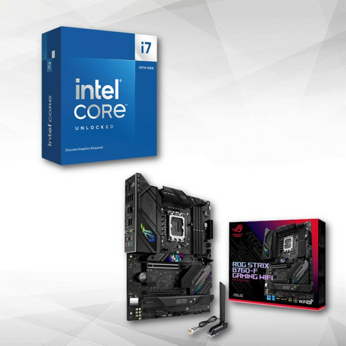 Intel - Intel Core i7-14700KF (3.4 GHz / 5.6 GHz) + ROG STRIX B760-F GAMING WIFI Intel - Kits évolution Intel Kit d'évolution