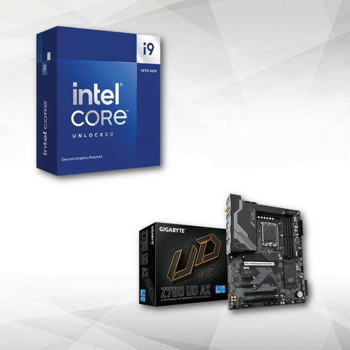 Intel - Intel Core i9-14900KF (3.2 GHz / 5.8 GHz) + Z790 UD AX Intel - Kit d'évolution Intel