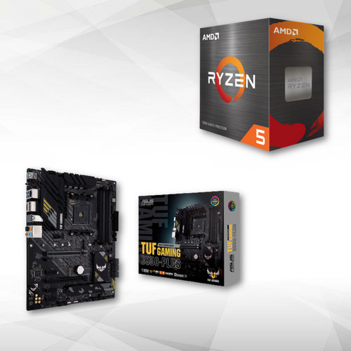 Amd - Ryzen 5 5600X - 3,7/4,6 GHz + AMD B550-PLUS TUF GAMING - ATX Amd - French Days Kit d'évolution