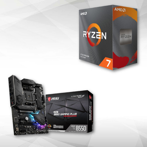 Amd - Ryzen™ 7 5700X - 4.6/3.4GHz + AMD MPG B550 GAMING PLUS - ATX Amd - Black Friday Carte Mère