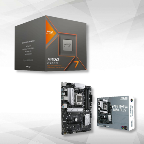 Amd - Ryzen 7 8700G Wraith Spire (4.2 GHz / 5.1 GHz) + PRIME B650-PLUS Amd  - Processeur AMD