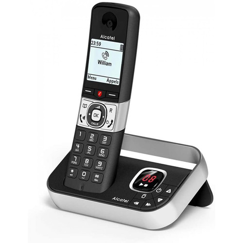 Alcatel - telephone sans Fil DECT avec répondeur intégré noir gris Alcatel - Téléphone fixe-répondeur Solo