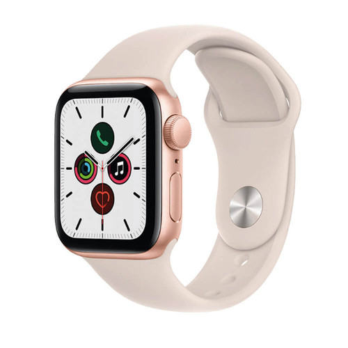 Apple - Apple Watch SE 2021 GPS 40mm Aluminio Or et Blanc sport band MKQ03TY/A Apple - Apple Watch Pack reprise
