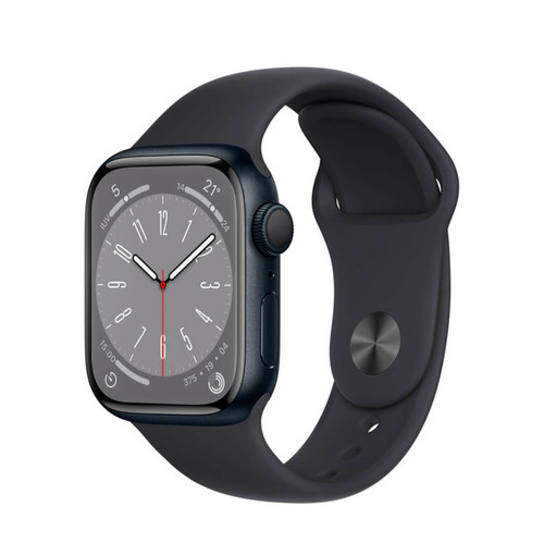Apple - Apple Watch Series 8 GPS 41 mm Aluminium Noir (Midnight) et Bracelet Sport Noir (Midnight) Apple  - Apple Watch