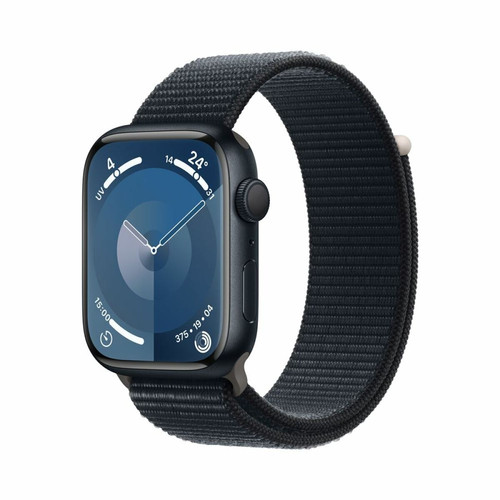 Apple - Apple Watch Series 9 GPS 45 mm Boîtier en aluminium minuit avec boucle Sport minuit Apple - Apple Watch Series 9