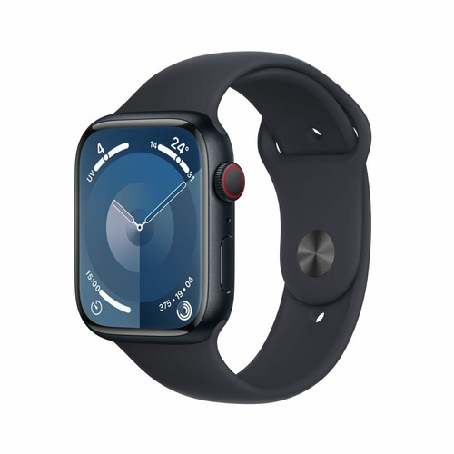 Apple - Apple Watch Series 9 GPS + Cellular 45 mm avec boîtier en aluminium minuit et bracelet sport minuit S/M Apple - Bonnes affaires Apple Watch