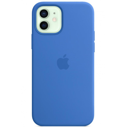 Coque, étui smartphone Apple Coque en silicone avec MagSafe pour iPhone 12 Pro Max Bleu Capri