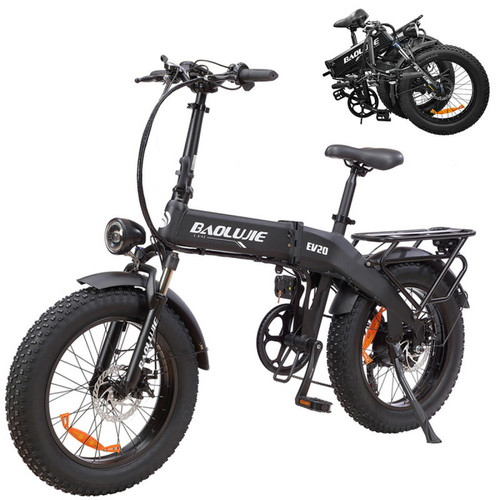 Vélo électrique BAOLUJIE vélo électrique pliable BAOLUJIE D7 1000W 48V 12AH 35KM/H-noir