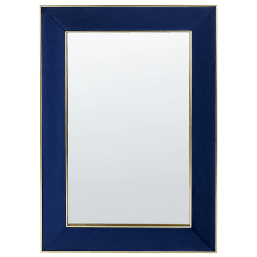 Beliani - Miroir mural en velours bleu 50 x 150 cm LAUTREC Beliani  - Miroirs
