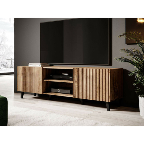 Bestmobilier - Come - meuble TV - bois - 150 cm - style contemporain Bestmobilier - Meubles TV, Hi-Fi Rectangulaire