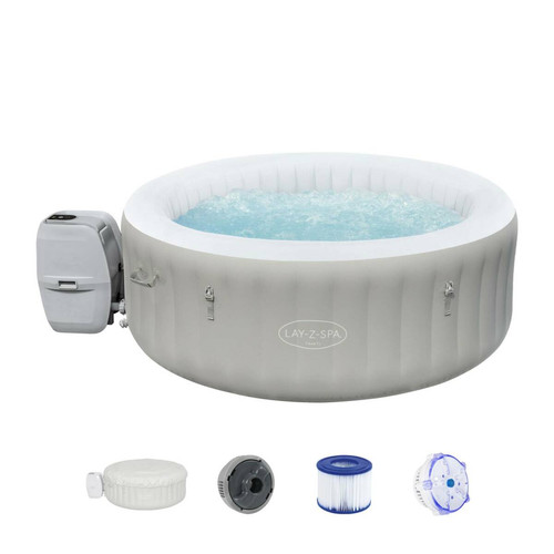 Bestway - Spa gonflable 4 places rond DuraPlus triple couche l sweeek Bestway - Jacuzzi gonflable Spa gonflable