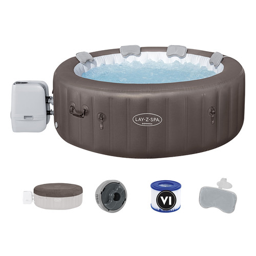 Bestway - Kit spa gonflable Bestway Lay-Z-Spa Dominica rond Hydrojet 4/6 places + 6 filtres Bestway - Jacuzzi gonflable Spa gonflable