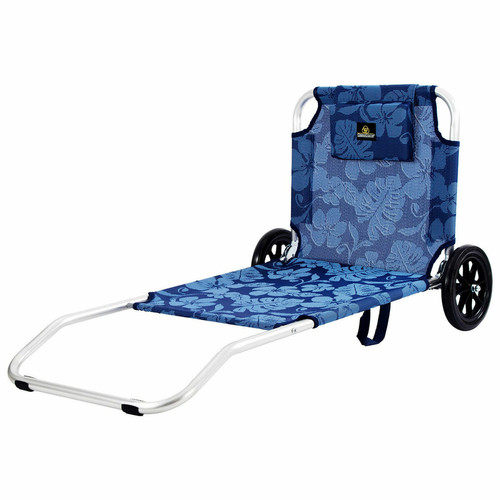Transats, chaises longues BigBuy Outdoor Chaise longue 60 x 88 x 67 cm Fleurs Avec des roues