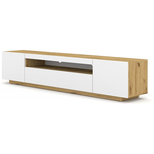 Bim Furniture - Meuble TV Aura 200 cm chêne artisan / blanc mat Bim Furniture - Bim Furniture