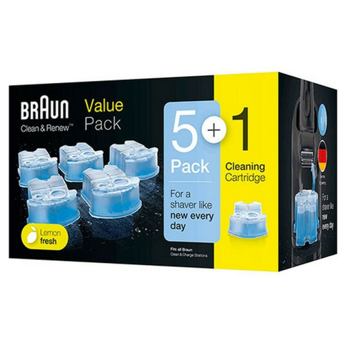 Braun - Cartouche de nettoyage Braun 6 uds Braun - Rasoir électrique Non étanche