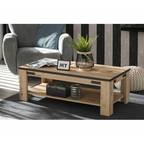 But - table basse rectangulaire LAZIO noir/ imitation chêne But - Table basse chêne Tables basses