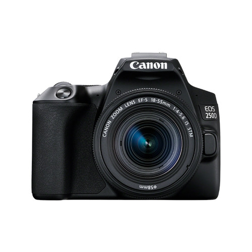 Canon - Canon EOS 250D + EF-S 18-55mm f/4-5.6 IS STM Kit d'appareil-photo SLR 24,1 MP CMOS 6000 x 4000 pixels Noir Canon  - Seconde Vie Eclairage de soirée