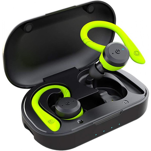 Chrono - Écouteurs Bluetooth Chronus Véritables écouteurs sans fil avec étui de chargement IPX7 Étanche TWS Écouteurs stéréo avec micro intégré Écouteurs intra-auriculaires Basses profondes pour la course sportive(vert) Chrono - Bonnes affaires Casque de réalité virtuelle