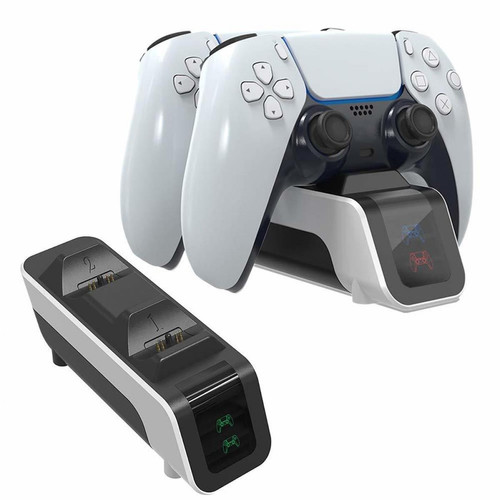 Manette Xbox Series chronotech Chronus Chargeur pour manette sans fil PS5  avec indicateur de charge LED, station de charge compatible avec manette Sony Playstation 5.（noir）