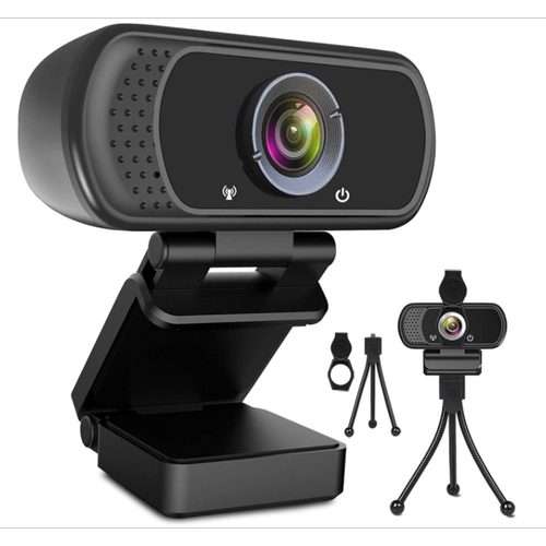 Chrono - Webcam HD 1080p Web Camera, USB PC Computer Webcam avec Microphone, Laptop Desktop Full HD Camera Video Webcam 110 degrés Widescreen, noir Chrono  - Lecteur DVD - Enregistreurs DVD- Blu-ray