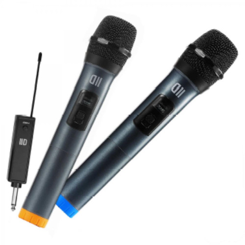D2 Diffusion - D2 Pack 2 microphone dynamique DII sans fil avec écrans Omnidirectionnel récepteur rechargeable, jack 6.35mm pack de 2pcs D2 Diffusion - D2 Diffusion