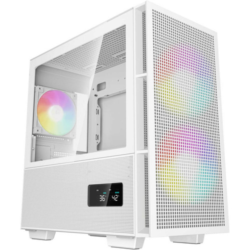 Boitier PC Deepcool CH360 DIGITAL - M-ATX - Avec écran - Blanc - Avec fenêtre