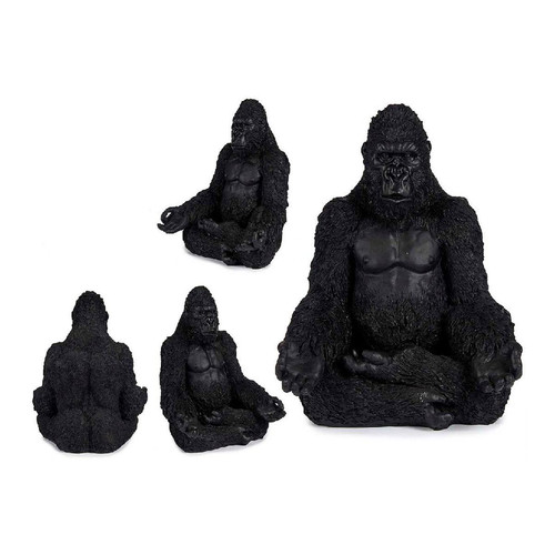 DKD Home Decor - Figurine Décorative Gorille Noir Résine (19 x 26,5 x 22 cm) DKD Home Decor  - Maison reconditionnée