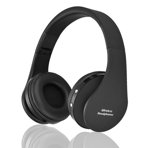 Casque Elixir Casque Bluetooth sur l'oreille, casque sans fil, stéréo HiFi, casque pliable avec microphone, coussinets souples, pour iPhone/Android/tablette/ordinateur portable (noir)