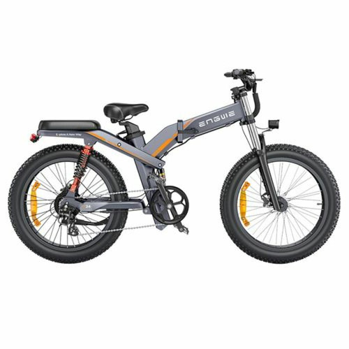 Vélo électrique Engwe Vélo électrique Pliant ENGWE X24 25Km/h Moteur 250W 24''*4.0 Fat Bike Autonomie 100-150km 19,2Ah et 10Ah double batterie Gris