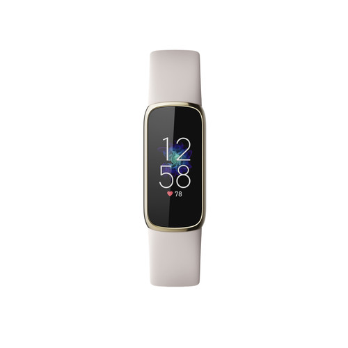 Fitbit - Fitbit Luxe AMOLED Bracelet connecté Or, Blanc Fitbit - Soldes Montre connectée