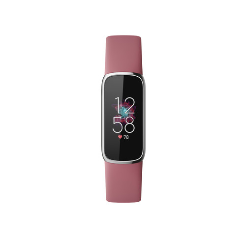 Montre connectée Fitbit Fitbit Luxe AMOLED Bracelet connecté Rose, Platine