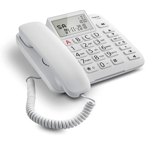 Gigaset - téléphone fixe avec grand écran et Grands Boutons ergonomiques et affichage des appels Via LED blanc Gigaset - Gigaset