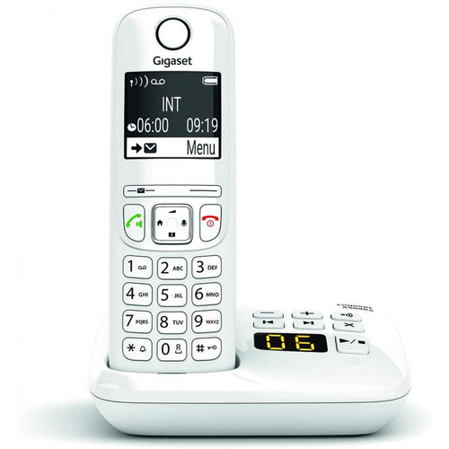 Gigaset - téléphone fixe solo sans Fil avec répondeur et grand écran rétroéclairé blanc Gigaset - Gigaset