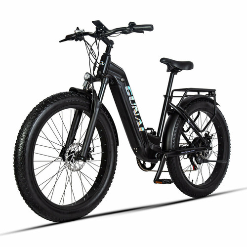 Vélo électrique Gunai Vélo Électrique Fatbike GUNAI GN26 48V 17.5AH Samsung Batterie 500W Bafang Moteur Autonomie 40km+ Noir