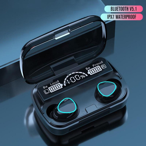 GUPBOO - M10 TWS Bluetooth 5.1 écouteurs sans fil casque 9D stéréo sport étanche casque avec micro boîte de charge GUPBOO  - Ecouteurs Intra-auriculaires Sport Son audio