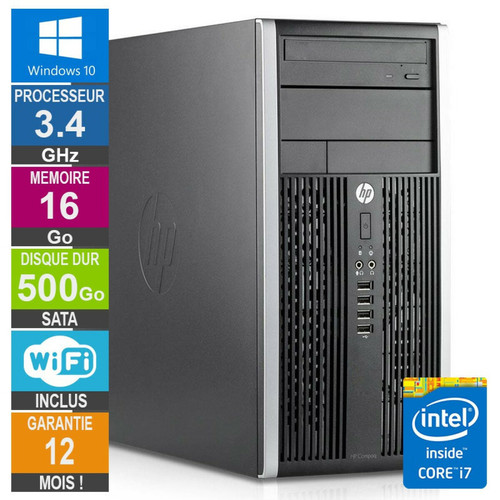 Hp - PC HP Pro 6300 MT Core i7-3770 3.40GHz 16Go/500Go Wifi W10 Hp - Noël 2021 : PC Fixes & Ecrans Ordinateurs