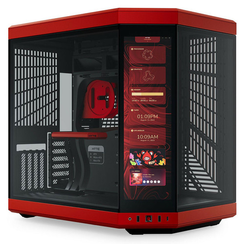 Boitier PC HYTE Y70 Touch - ATX - Noir/Rouge - Avec fenêtre