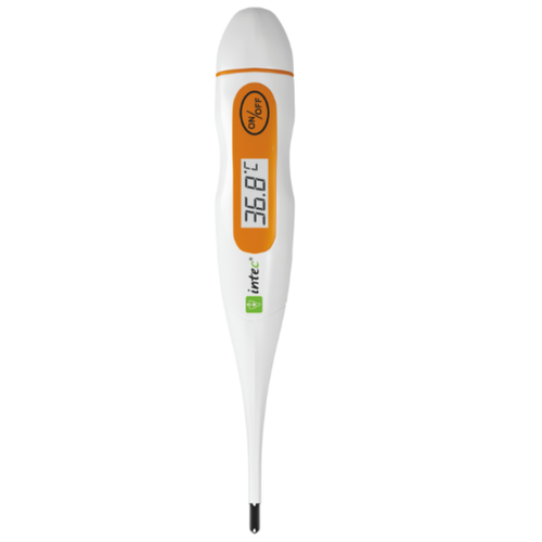 Intec - Thermomètre électronique Intec KFT-04 rapide et précis - blanc/orange Intec  - Thermomètre connecté